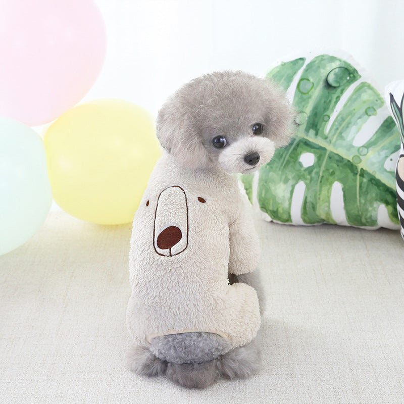 "Simple and Warm Four-Leg Bear Sweater for Pets"