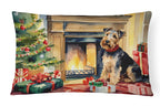 Welsh Terrier Cozy Christmas Throw Pillow