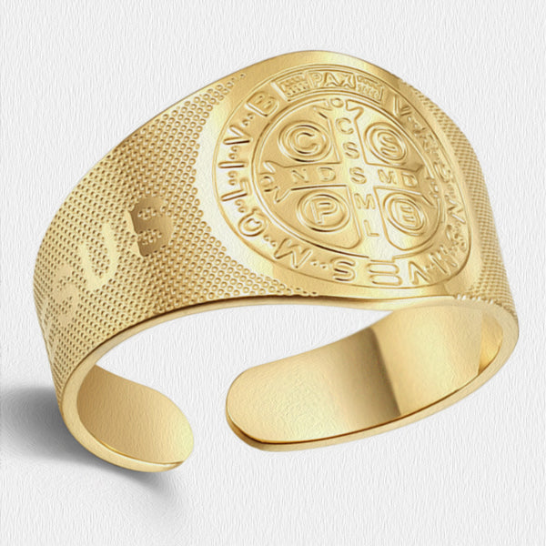 Adjustable Simple Cross Ring for Men