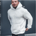 Fashion Solid Color Men's Long Sleeve Plush Hoodie | Streetwear