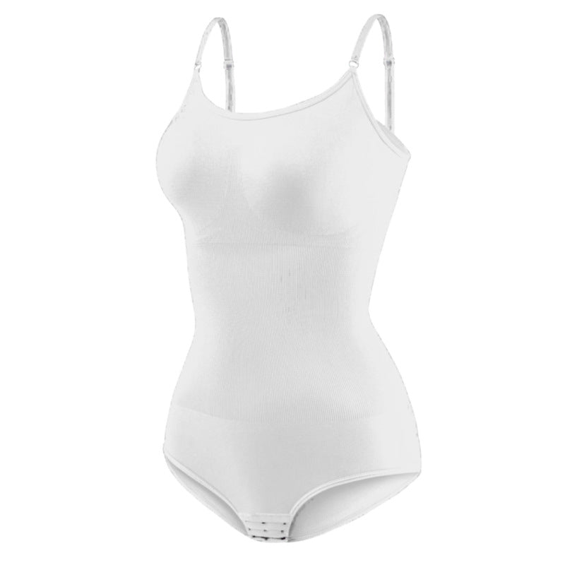 Seamless Body Shaping Bodysuit with Open Crotch