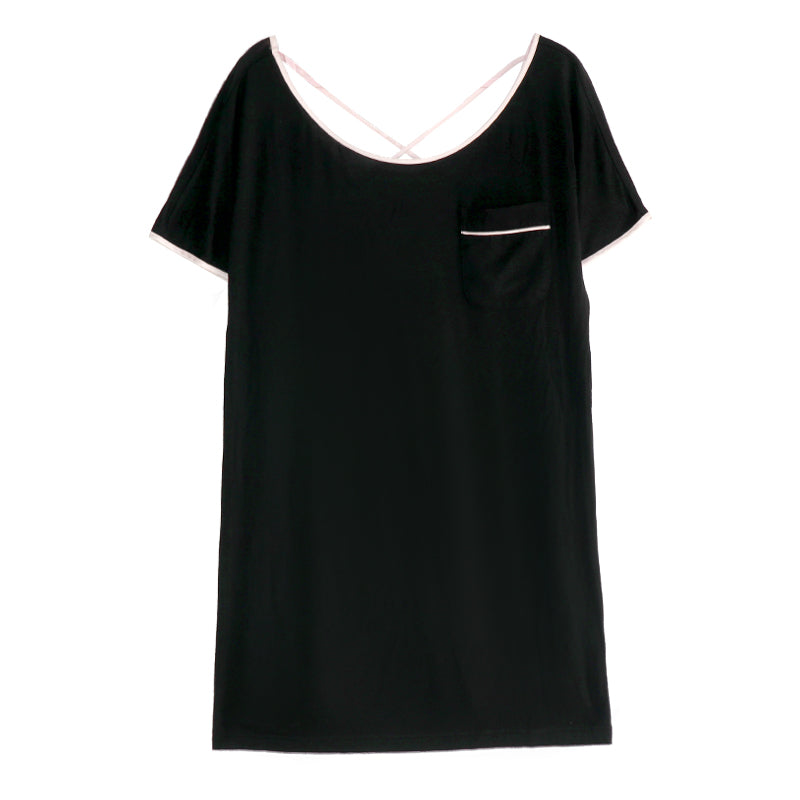 Ladies' Modal Sleeveless Summer Nightgown with Backless Design