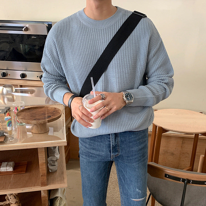Casual Warm Pullover Crew Neck Sweater | Streetwear