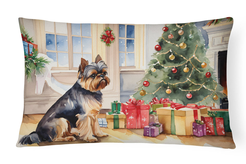 Brussels Griffon Cozy Christmas Throw Pillow