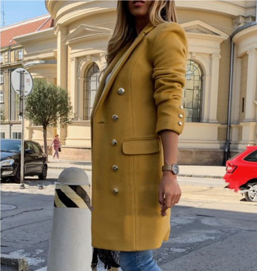 Vintage Elegant Double Breasted Long Trench Coat for Women