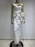 Women's Bandage Tube Top Applique Party Dress