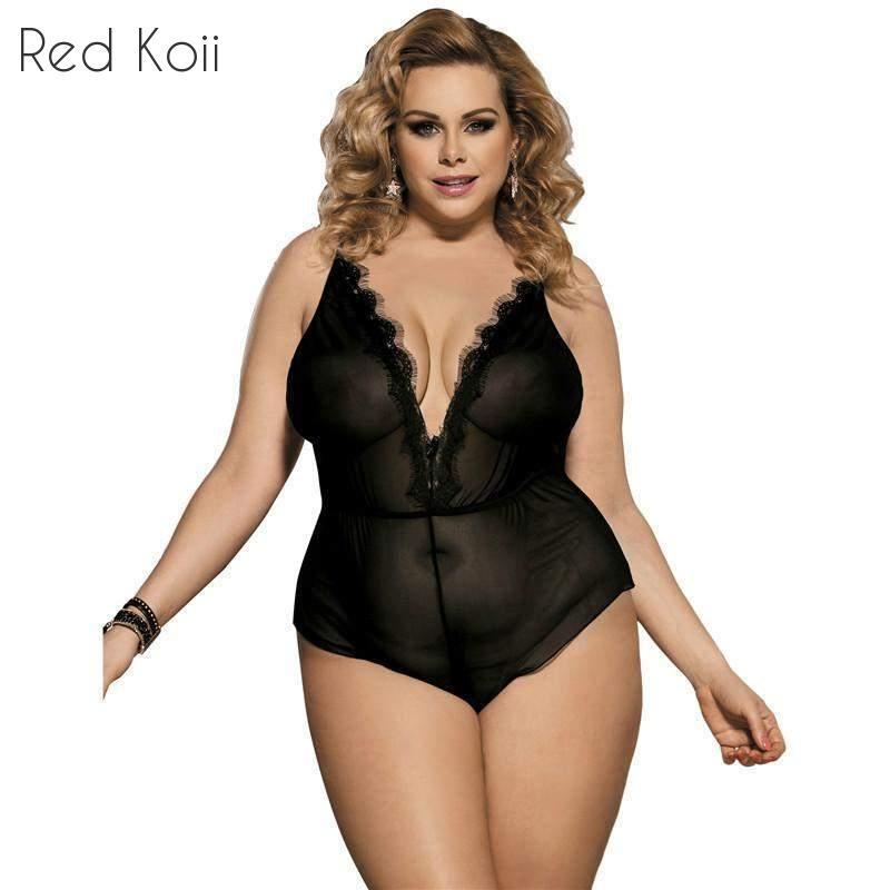 Lace Temptation: Sexy Nightgown and Bodysuit Set