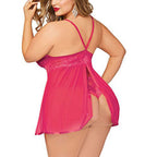Plus Size Women Sexy Lace Sleepwear Nightgown