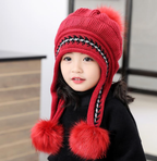 Cute Fleece Hat for Parents and Children | Embroidered Cap