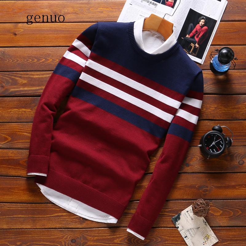 Men's Wool Sweater and Faux Cotton Jacket for Fall/Winter