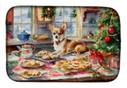 Chihuahua Christmas Cookies Dish Drying Mat