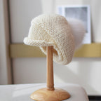 Retro Handmade Thick Thread Knitted Wool Cap | Embroidered Cap