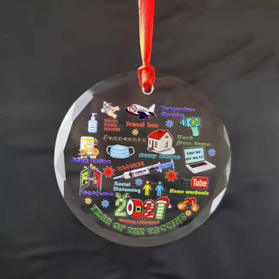 Crystal Glass Christmas Tree Ornament - Creative Holiday Decor