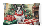 Boston Terrier Christmas Throw Pillow