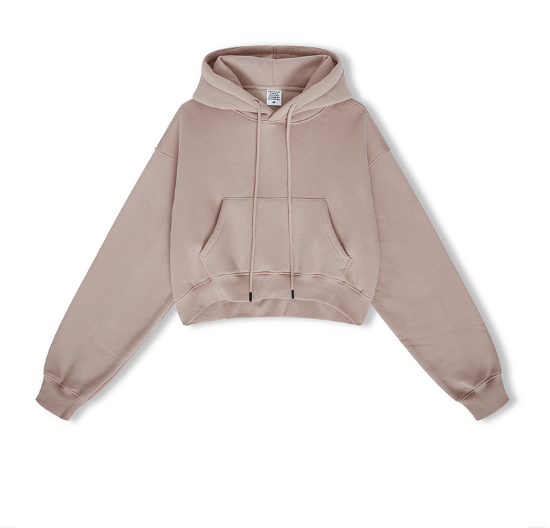 High Street Women's Short Hooded Plush Sweater