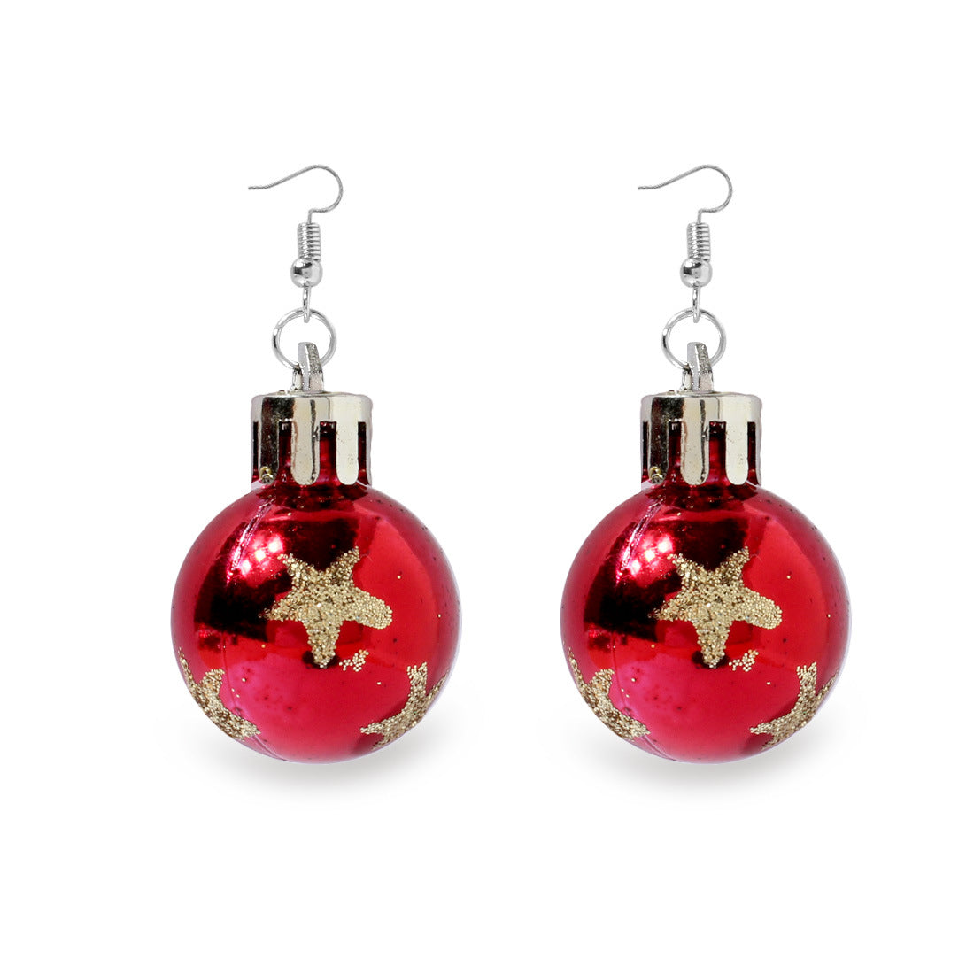 Creative Christmas-Themed Round Earrings for Women