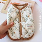Pet Cozy Rabbit Print Velvet Coat