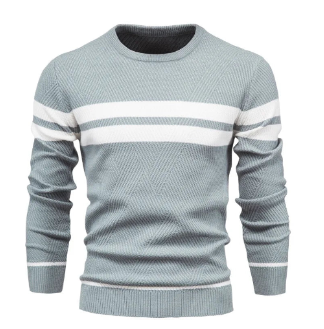 Men's Striped Sweater for Autumn/Winter (One Piece)