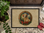 Kuvasz Christmas Flowers Doormat