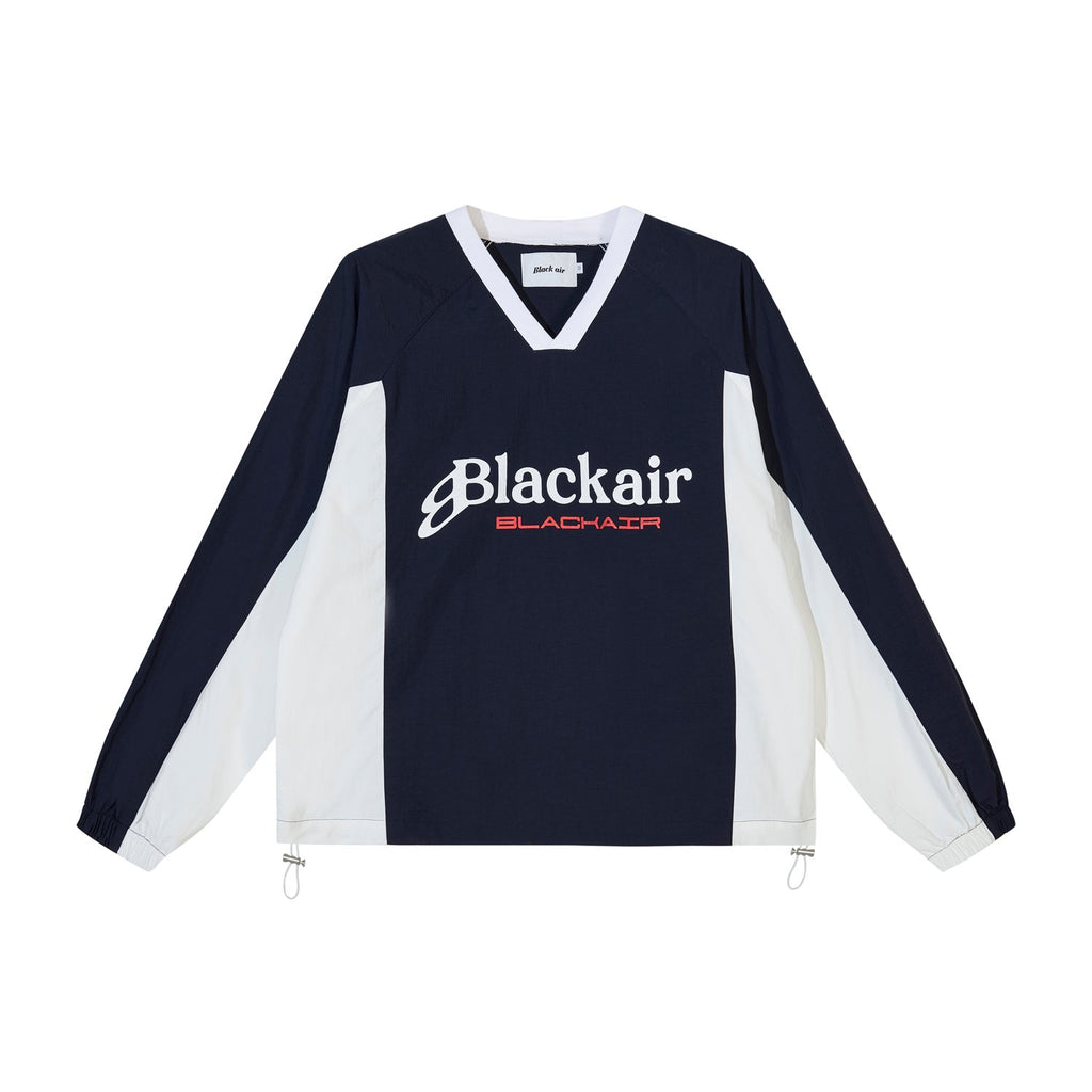 Contrast Color V-Collar Couple Long Sleeve Hoodie | Streetwear