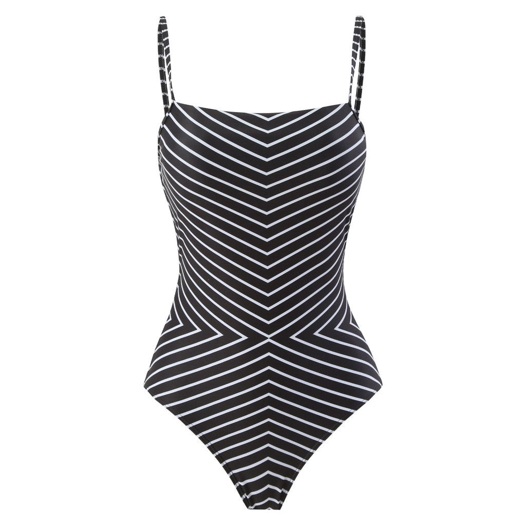 2024 Retro Striped Two-Piece Swimsuit Set