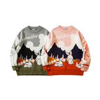 Men's Loose Fit Long Sleeve Wool Pullover Sweater | Streetwear