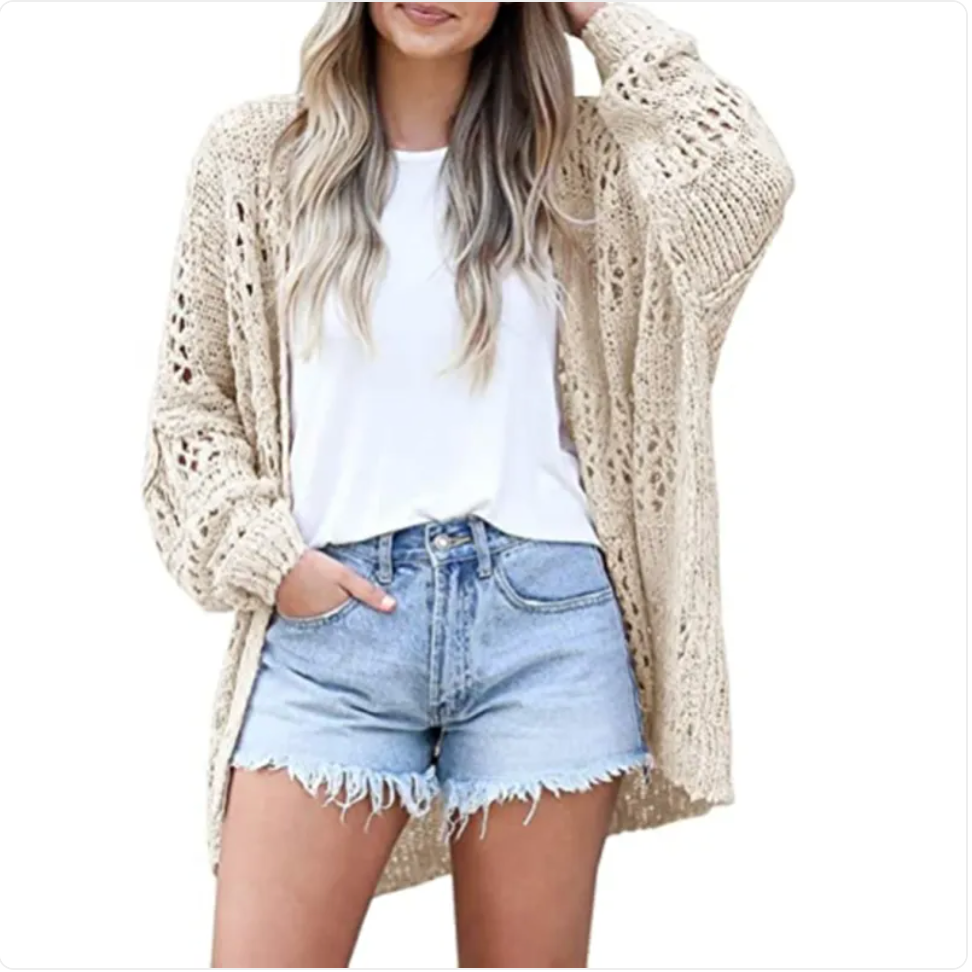 Lightweight Long-Sleeve Loose Cardigan