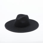 Women's Double-layer Color-blocking Wool Hat with Brim | Embroidered Cap