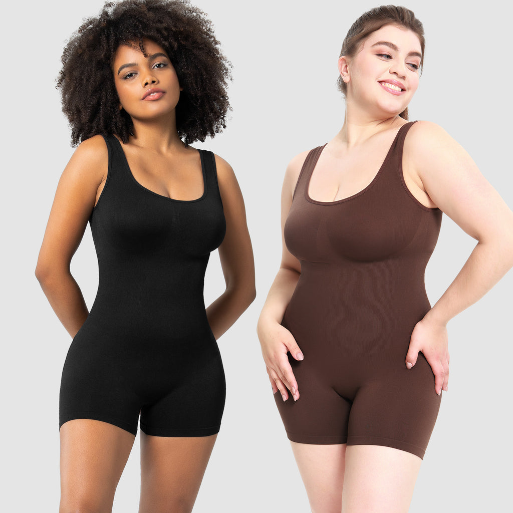 Plus Size Women's Sports Bodysuit with Waist Control