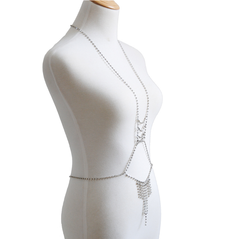 Body Chain with Rhinestones for Bikinis