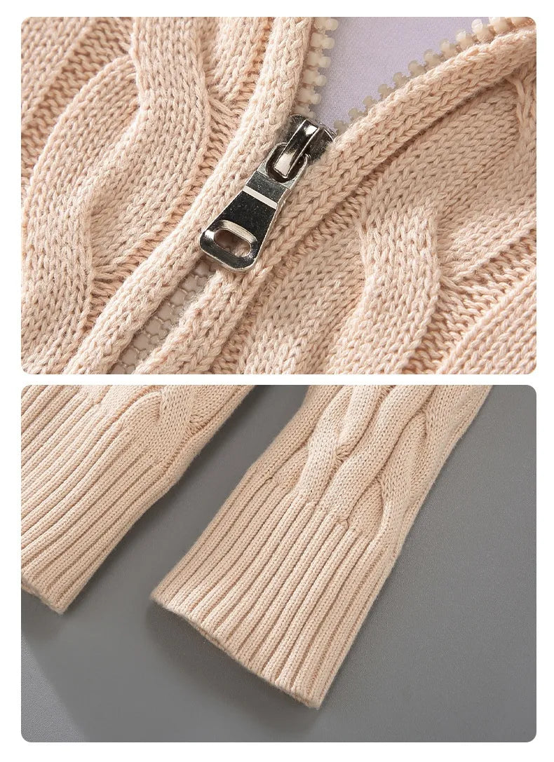 Loose Zip Knitted Pullover Sweater | Streetwear