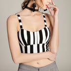 Summer Crop Top Women's Adjustable Camisole with Pads