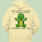 Korean Printed Long Sleeve Slouchy Loose Hoodie | Streetwear