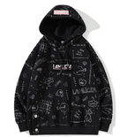 Trendy Graffiti Women's Hooded Sweater
