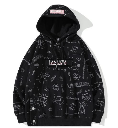 Trendy Graffiti Women's Hooded Sweater