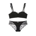 Lace Push-Up Bra Set with Detachable Straps