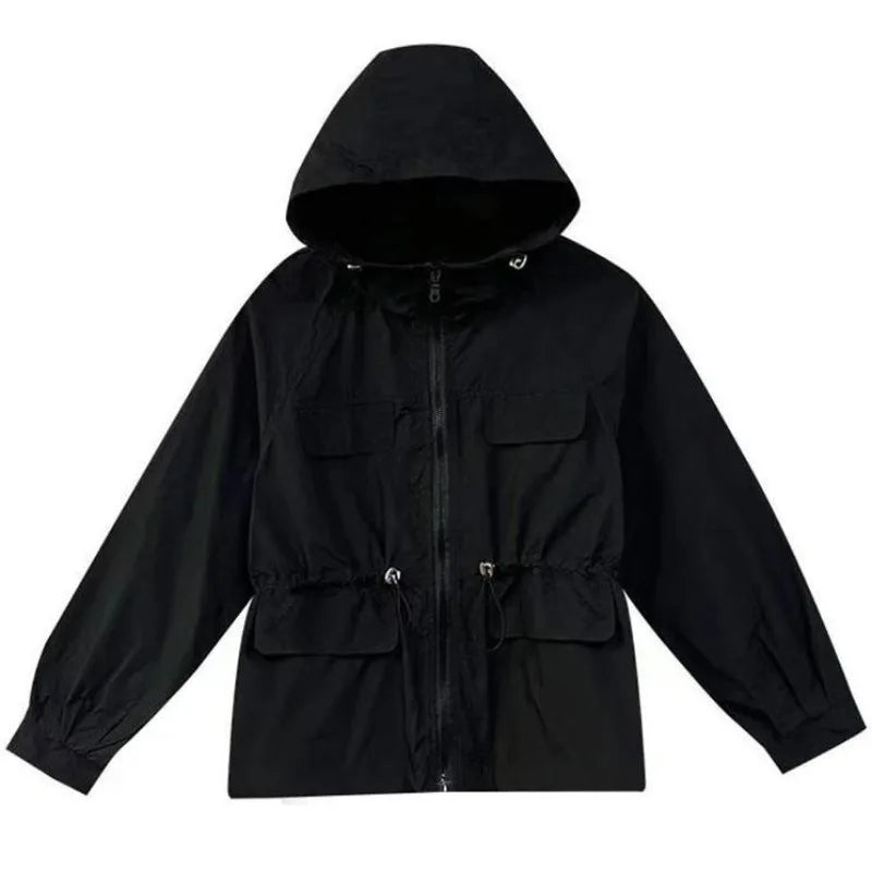 Deeptown Vintage Women's Oversize Windbreaker Jacket