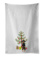 Doberman Pinscher Black and Rust Ears #2 Christmas Kitchen Towel Set of 2