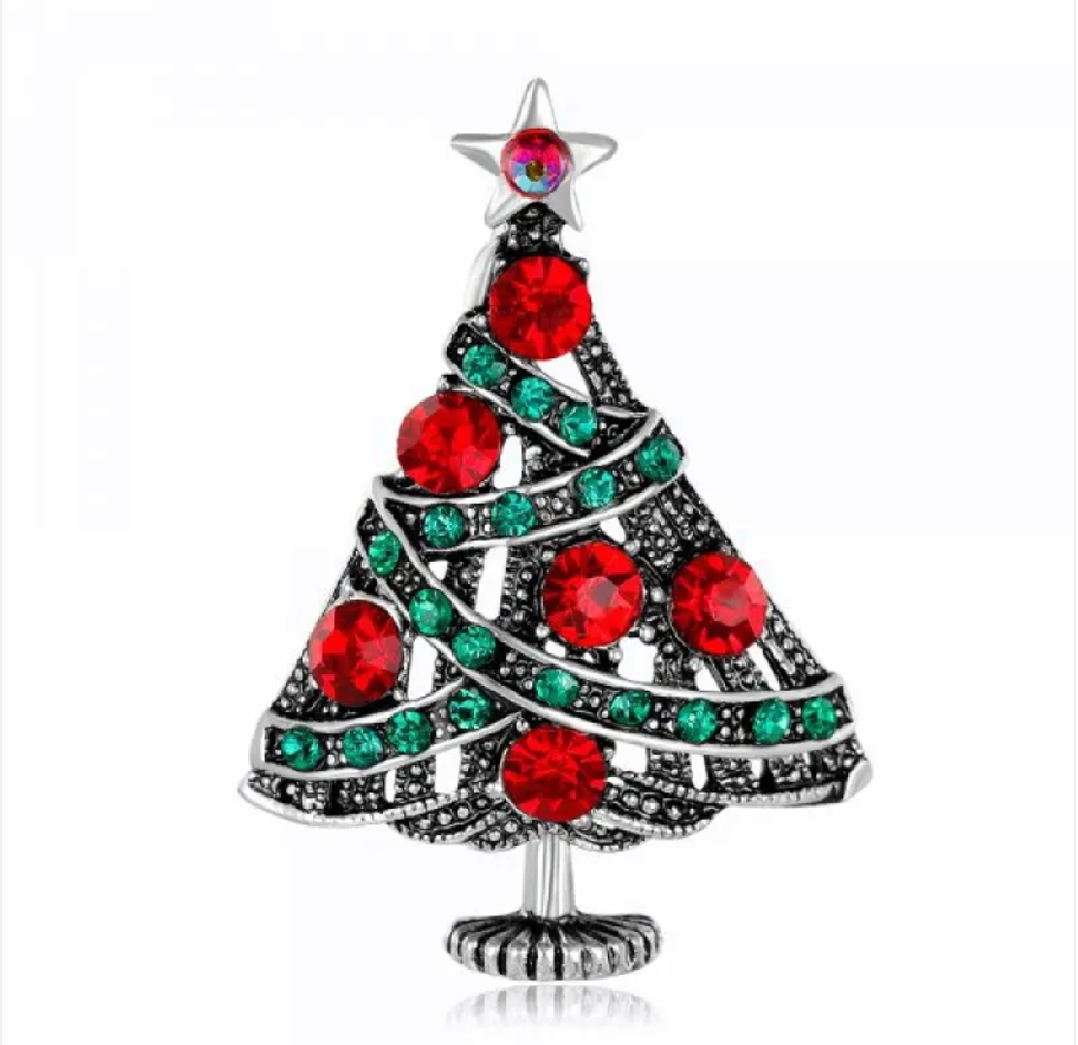 Fashion Bow Tie Wreath Brooch Christmas Gift