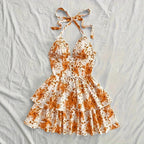European & American Floral Camisole Dress