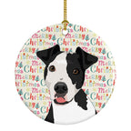 Pit Bull Black #2 Christmas Ceramic Ornament