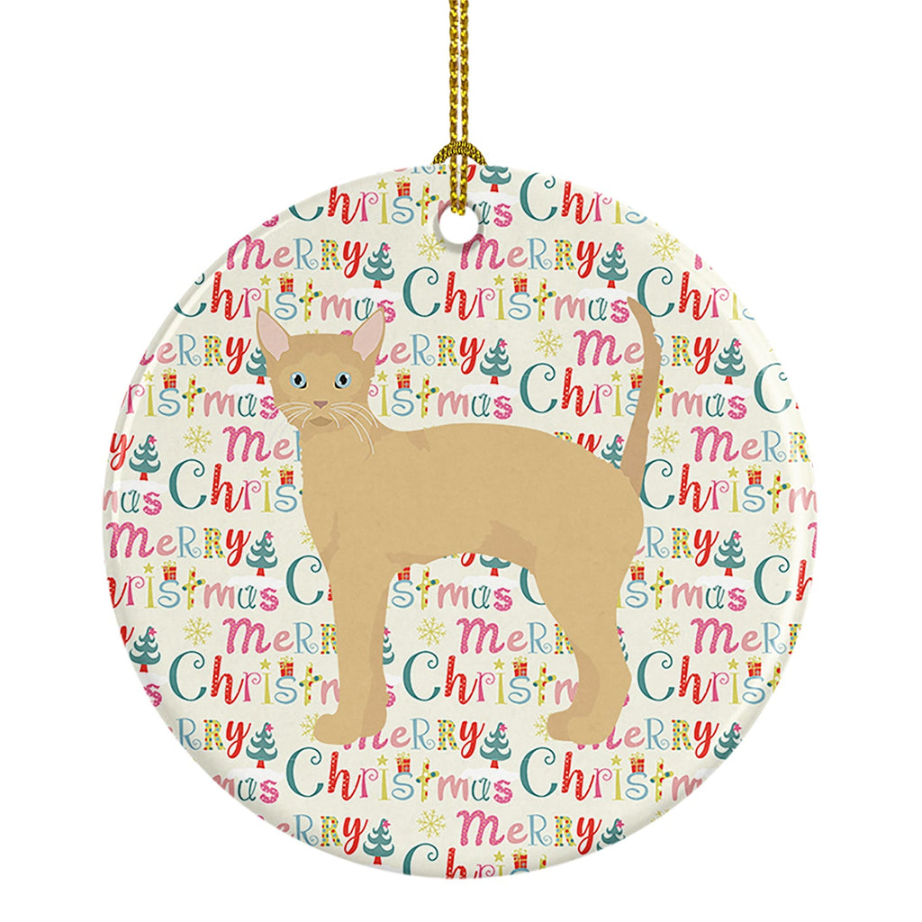 German Rex #2 Cat Christmas Ceramic Ornament