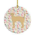 German Rex #2 Cat Christmas Ceramic Ornament