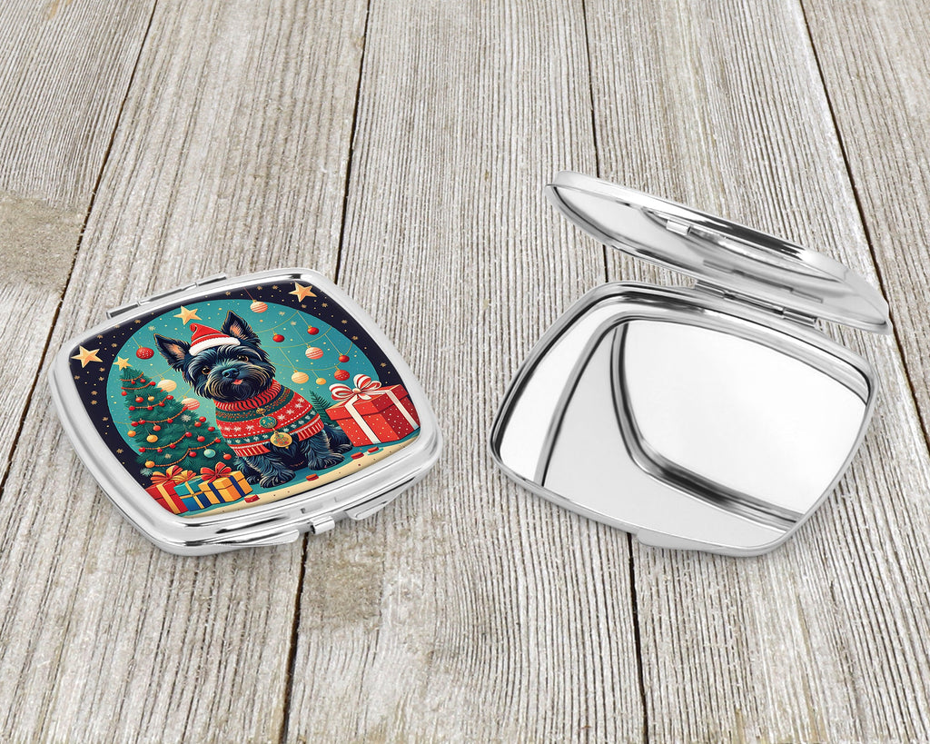 Scottish Terrier Christmas Compact Mirror