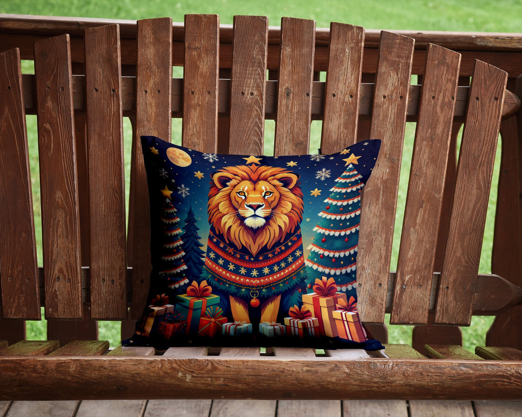 Lion Christmas Throw Pillow