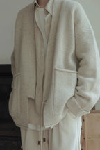 High-Grade Lace-Up Knitted Sweater Coat Cardigan
