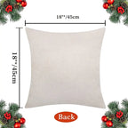 Merry Christmas Linen Cushion Cover 18x18 Inch