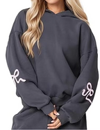 Bow Print Loose Sweater