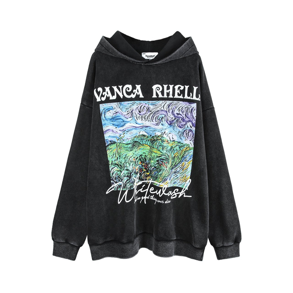 American Retro Street Style Hooded Oil Painting Sweater