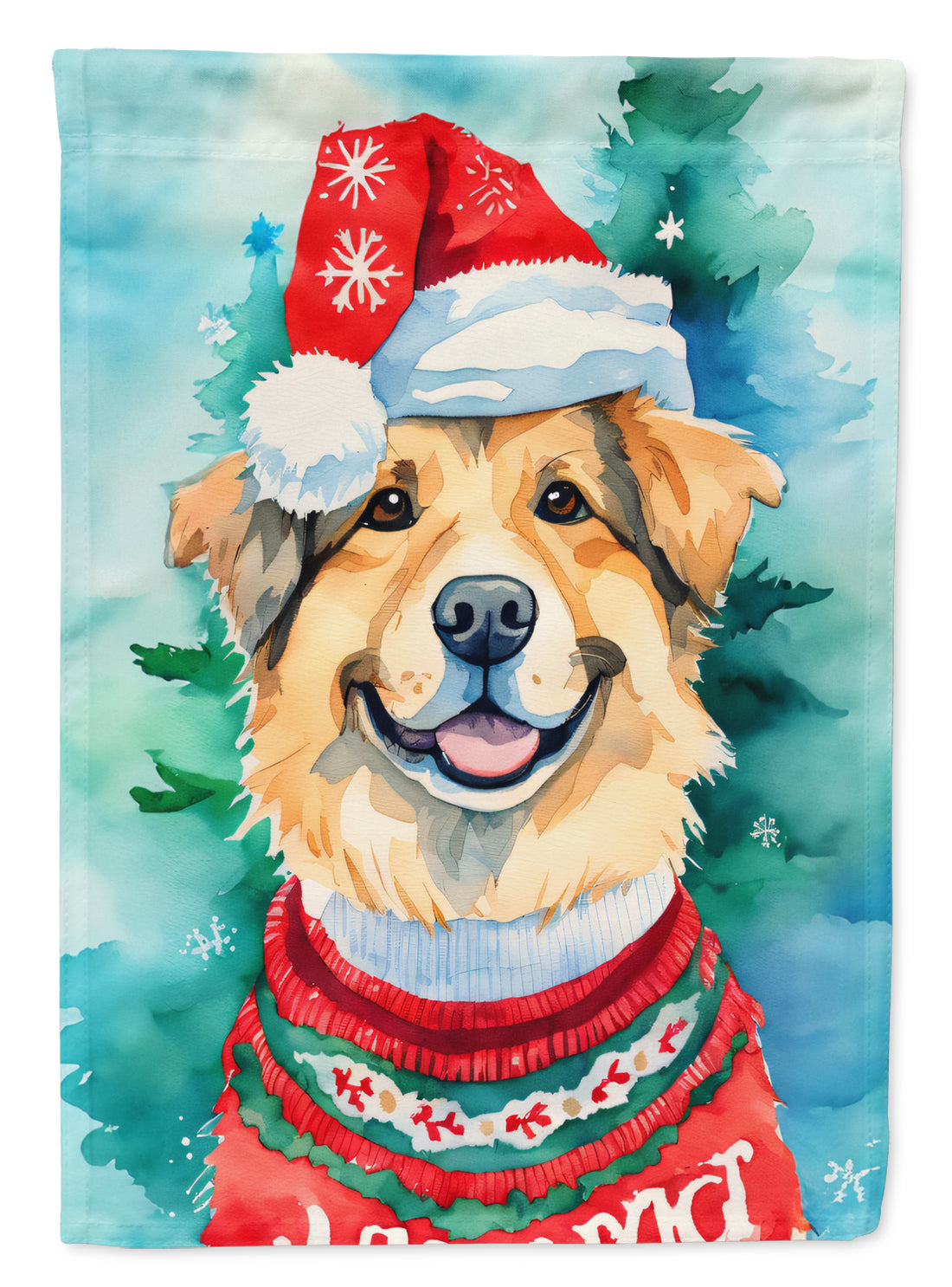 Finnish Lapphund Christmas House Flag